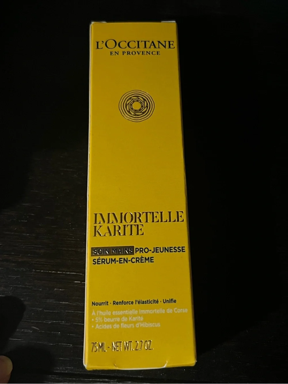 L'OCCITANE Yellow Immortelle Shea Hand Cream Box